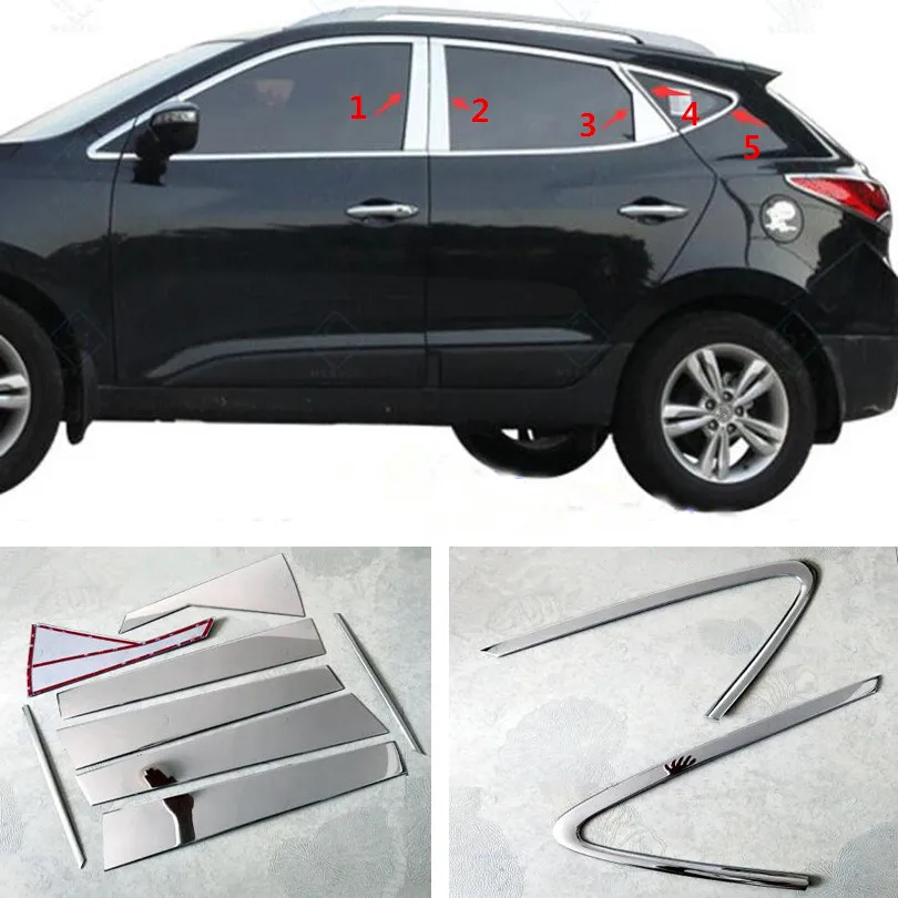 Roestvrijstalen Buitenkant Auto Mouldings Voor Hyundai IX35 2010 2011 2012 2013 2014 2015 Auto