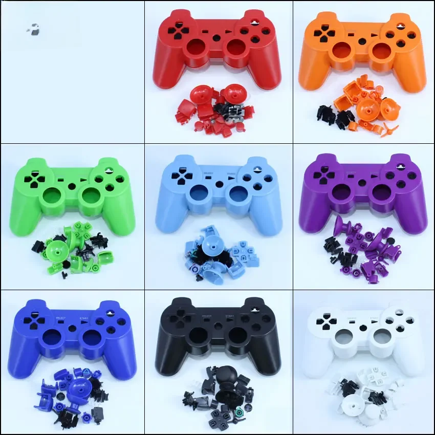 YuXi Voll Shell Farbe & Chrom Tasten mod kit Für Sony PlayStation 3 PS3 Wireless Controller Gehäuse