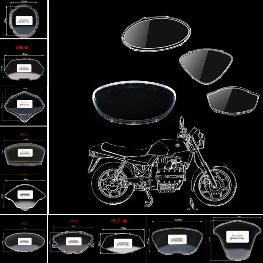 Neue Motorrad Tachometer Tachometer Dashboard Instrument Glas Kunststoff Objektiv Abdeckung Für Roller Moped ATV E-Roller Motocr