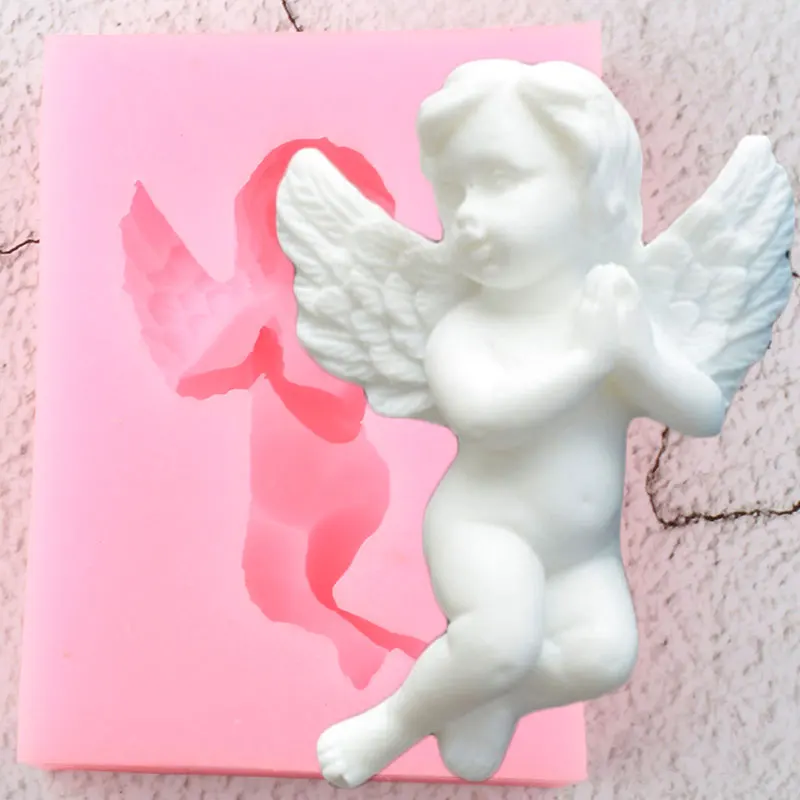 3D Engel Baby Silikon Formen Cupcake Topper Fondant Form Baby Geburtstag Kuchen Dekorieren Werkzeuge