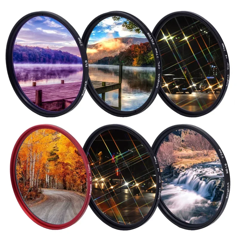 KnightX FLD UV CPL ND Sterne Filter polarisator rot Kamera Objektiv gnd Filter Für canon eos sony