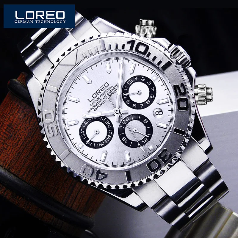 LOREO 2019 Sport Herren Uhren top brand luxus Multifunktions Mechanische Uhr Wasserdicht 200m