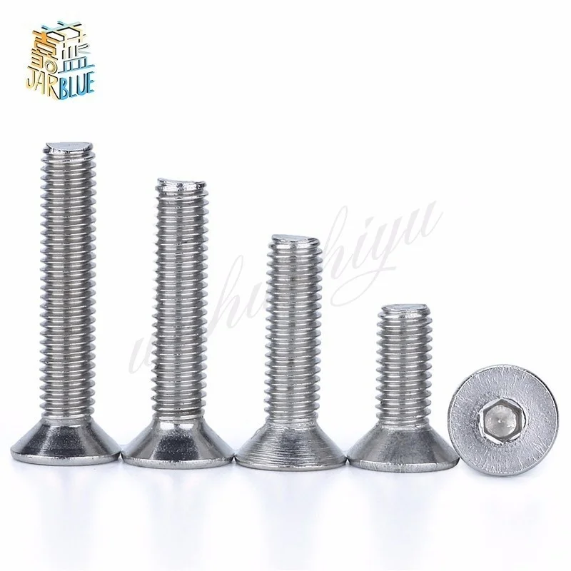 50 stücke 20 stücke 10 stücke 5 stücke Din7991 M2 M 2,5 M3 M4 M5 M6 M8 Sus304 Inox Hex buchse Flache