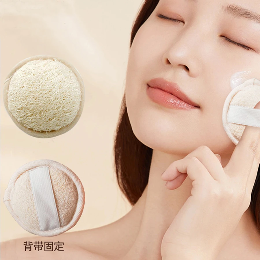 4 stücke Natürliche Luffa Luffa Gesichts Teint Haut Disc Disk Pads Männlich-weibliche Gesicht
