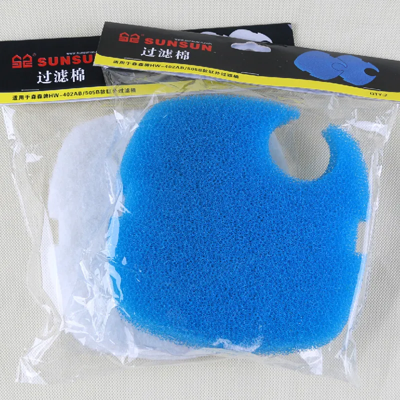 2 teile/los Wiederverwendbare Aquarium Filter Media Pads Schwamm Ersatz für SUNSUN GRECH HW-302