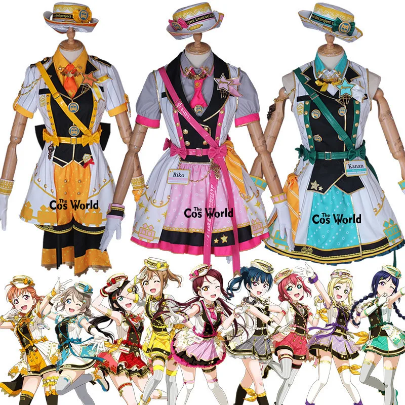 Liebe Live Sonnenschein Aqours 9 Zeichen Zug Kurosawa Rubin Dia Hanamaru Yoshiko Sie kanan Kleid