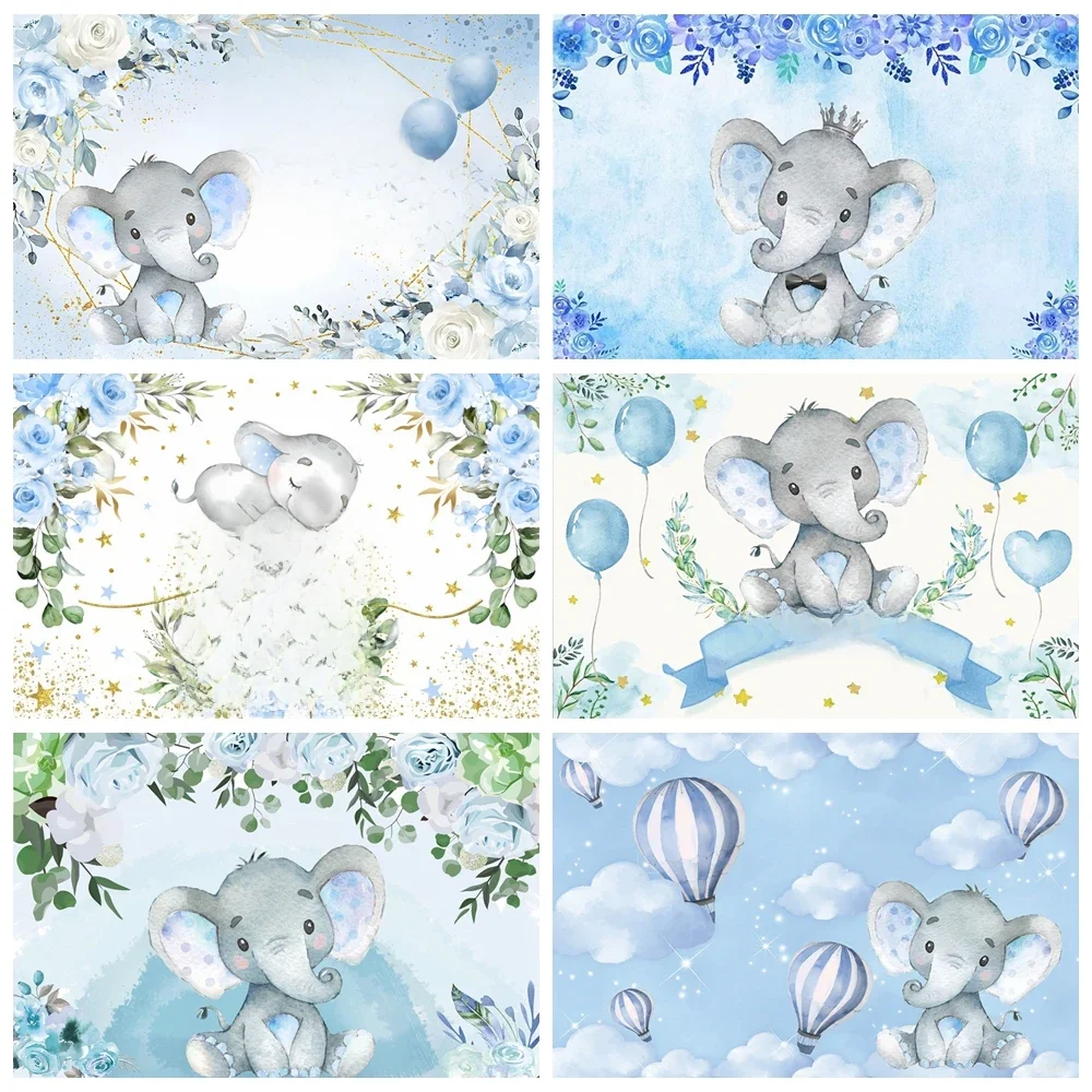 Elefanten Baby Dusche Kulissen Für Fotografie Photo Blume Party Familie Schießen Personalisierte