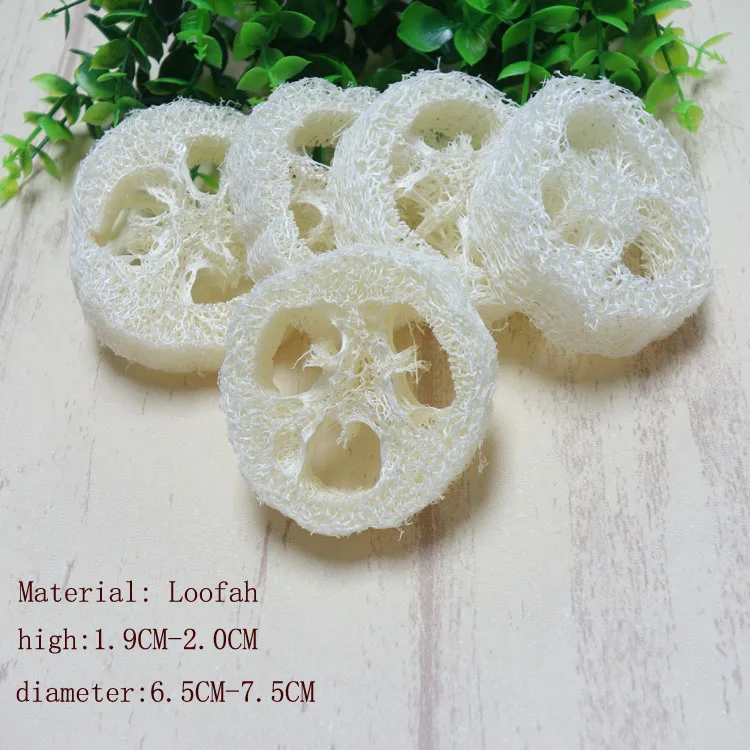 Großhandel 100 stücke Natürliche Luffa Luffa Loofa Scheiben handgemachte Luffa Seife Box Tray Tools