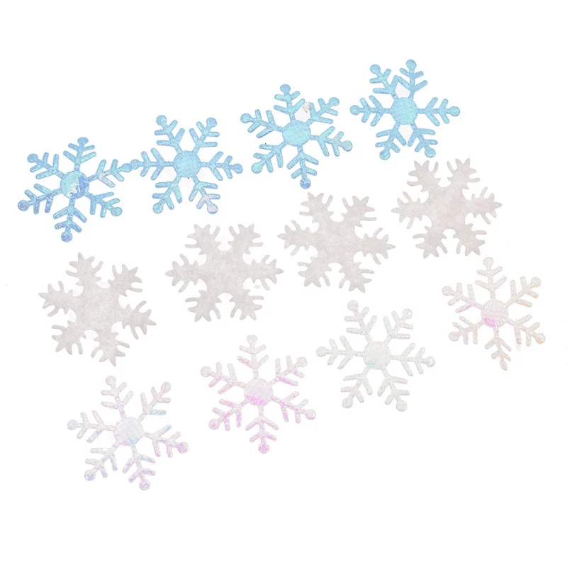 200Pcs 30mm Polyester Filz Padded Schneeflocke Patch Appliques Handwerk Party Diy Scrapbooking Decor