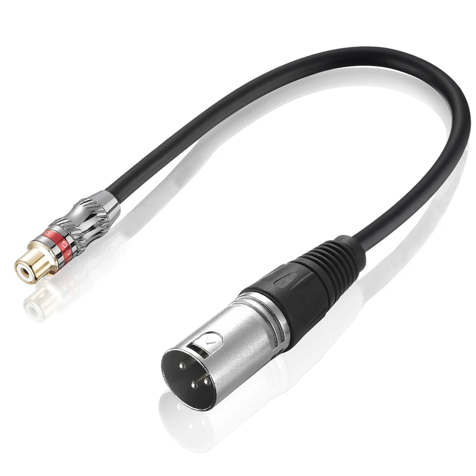 Bochara 30cm Cinch-buchse auf XLR-STECKER Konverter Kabel Abgeschirmte