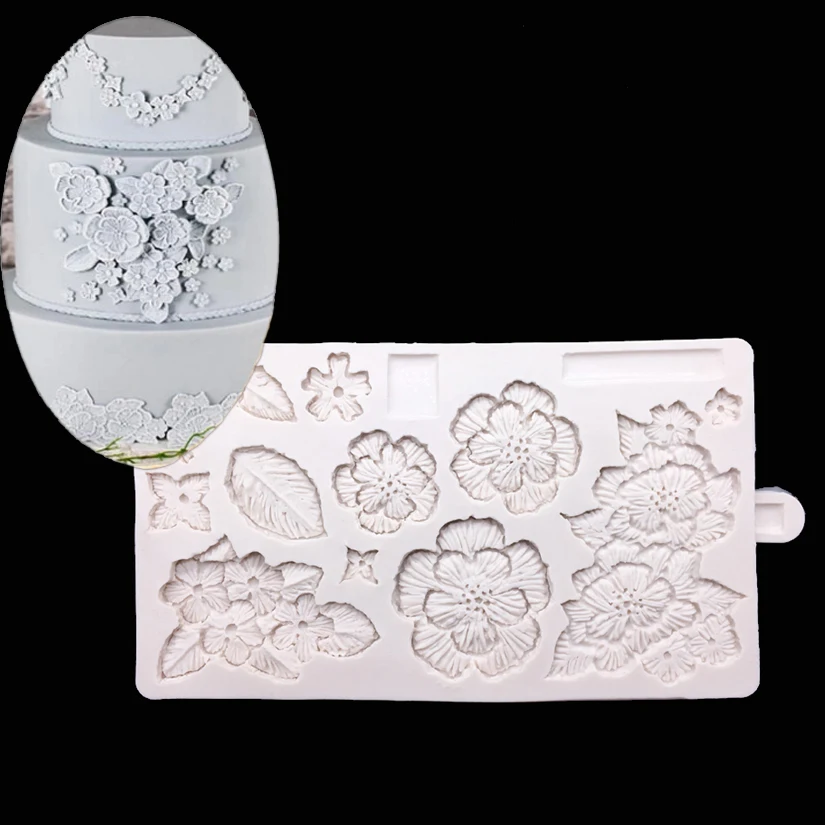 Blumen blätter Silikon Form Sugar Cookie Cupcake Schokolade Backform Fondant Kuchen Dekorieren