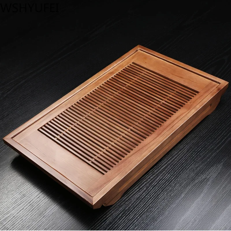 Chinesischen Traditionellen Schublade typ Solide Holz tee tablett Haushalt Tee tisch Teegeschirr