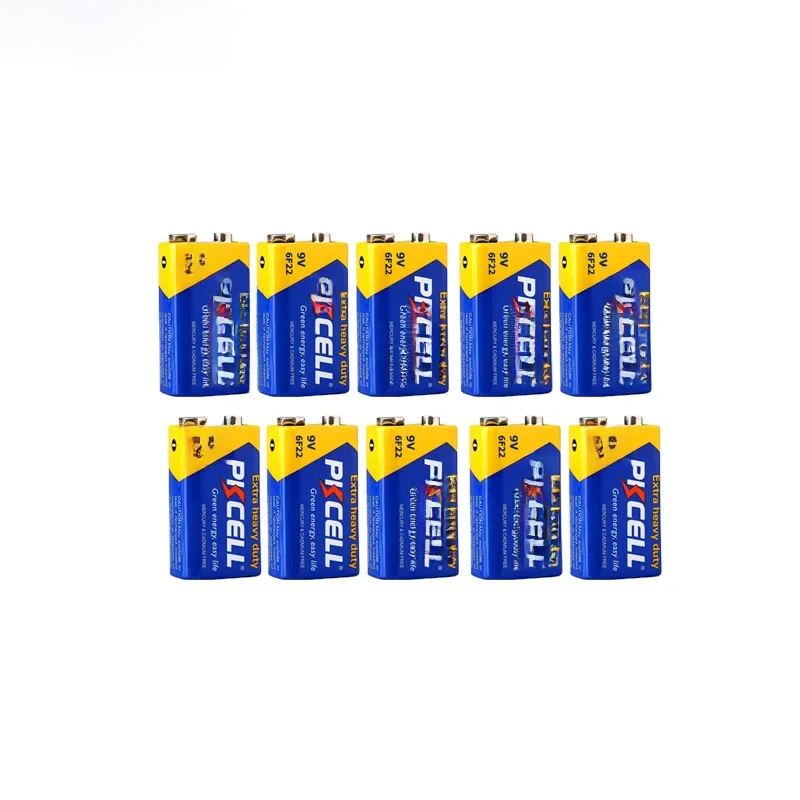 10 stücke PKcell 6F22 9 V batterie PPP3 6lr61 Super Heavy Duty Trocken Batterien Nicht