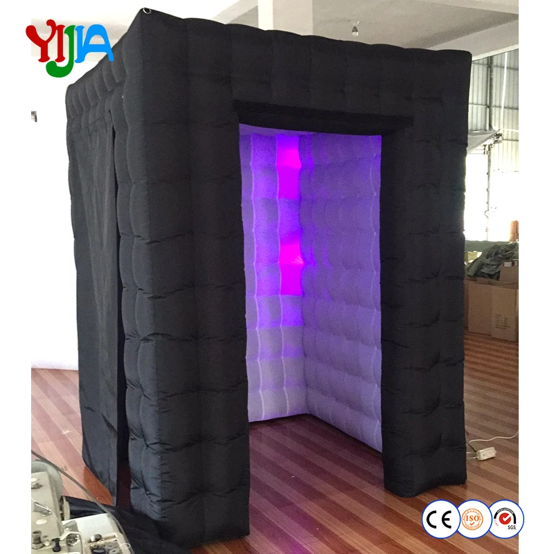 Hohe Qualität Nizza Preis 6*6 * 7.3ft Aufblasbare Kabine LED Aufblasbare Photo Booth Tragbare