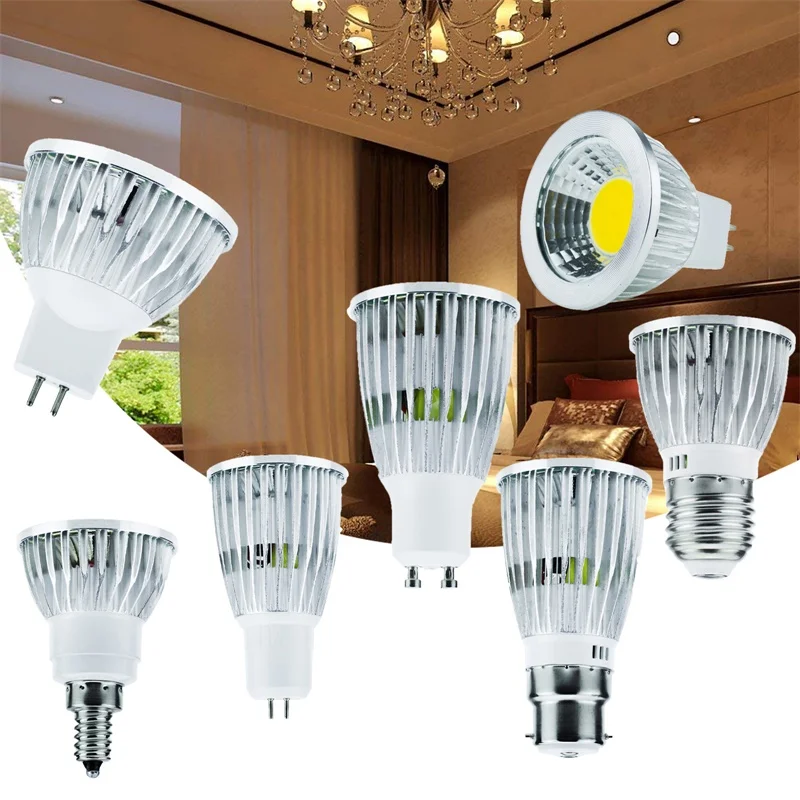 LED COB Scheinwerfer GU10 Led Dimmbare Lampen E27 E14 MR16 AC DC 12V 6W 9W 12W spot Glühbirne High