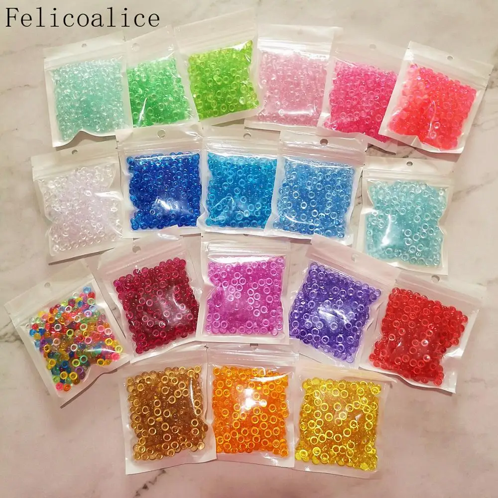 Neue 40g Klar Flache Bead Transparente Schleim Zubehör Spielzeug DIY Handgemachte Schleim Kristall