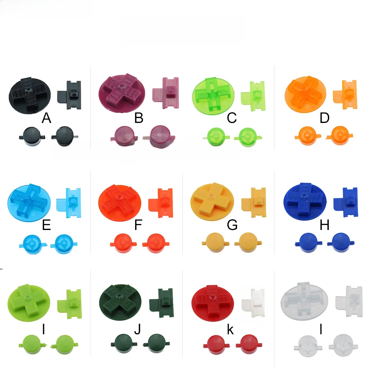 1Set Bunte Ersatz Tasten für Gameboy Klassische GB Tastaturen für GB DMG DIY für Gameboy Kreuz EIN B