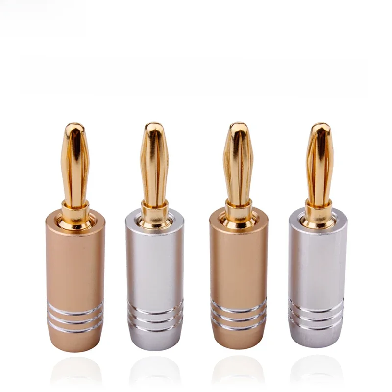 YYTCG 4 Teile/los Bananenstecker JACK 24K Vergoldete Anschlüsse Verstärker Stecker Für Lautsprecher