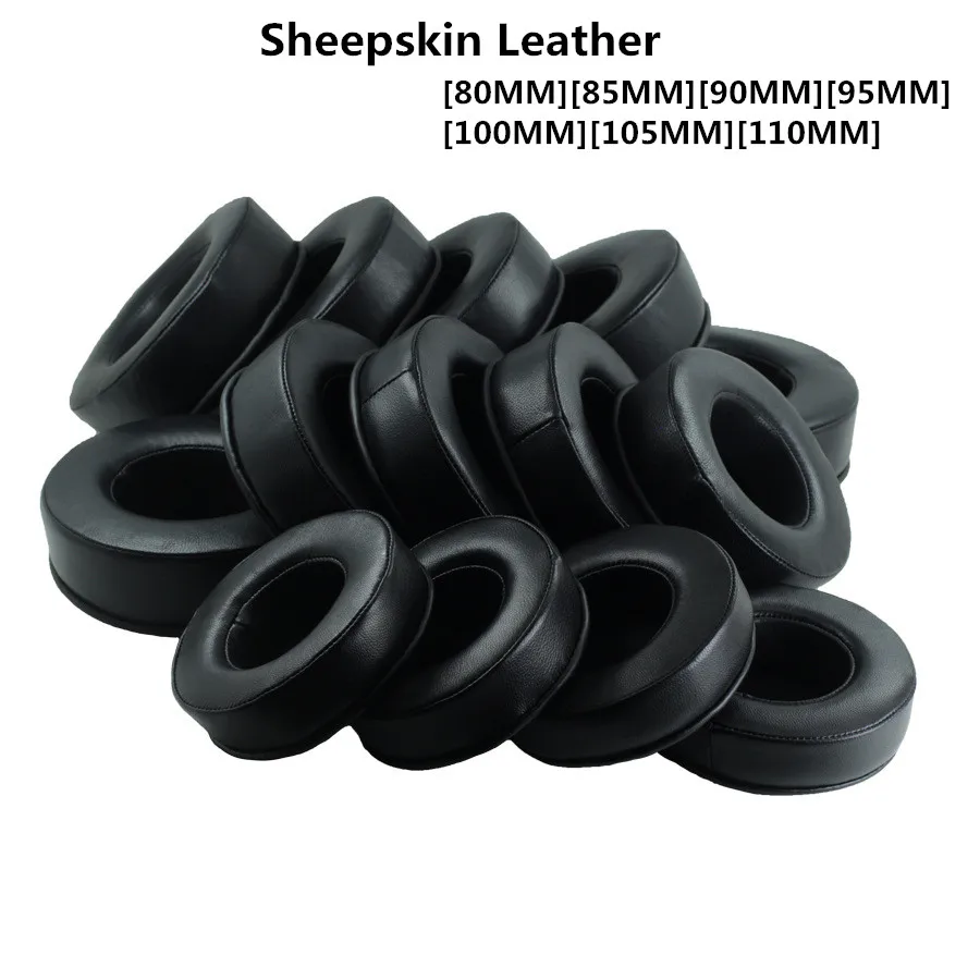 Schaffellleder 70 80 mm 85 mm 90 mm 95–110 mm Ersatz-Ohrpolster aus Memory-Schaum für Kopfhörer, Ohrpolster, Kissen, hohe Qualit