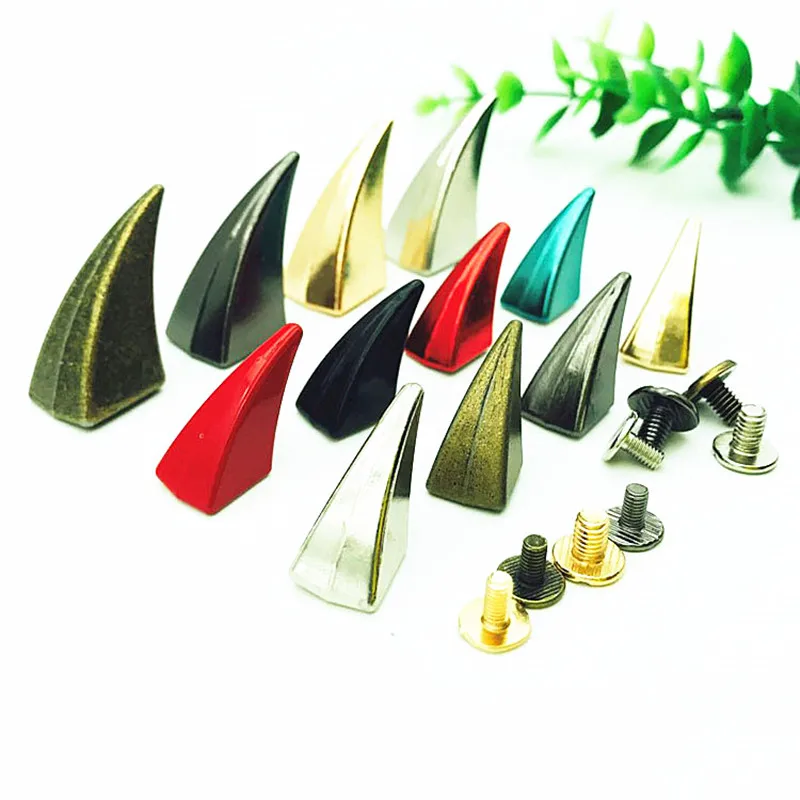 6Pcs farbe Horn schraube niet hut DIY Handwerk Kühlen Punk Bekleidungs Nieten Für Kleidung Tasche