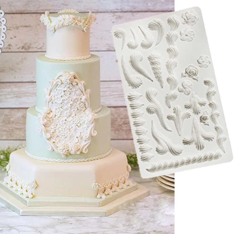 Royal Icing Creme Mould Fondant-Kuchen Werkzeuge Silikon Formen Sugarcrafts Schokolade Backen