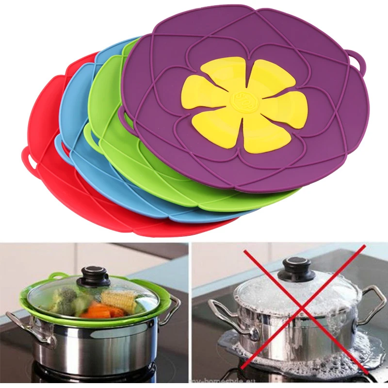 Silikon deckel Spill Stopper Abdeckung Für Topf Pan Küche Zubehör Kochen Werkzeuge Blume