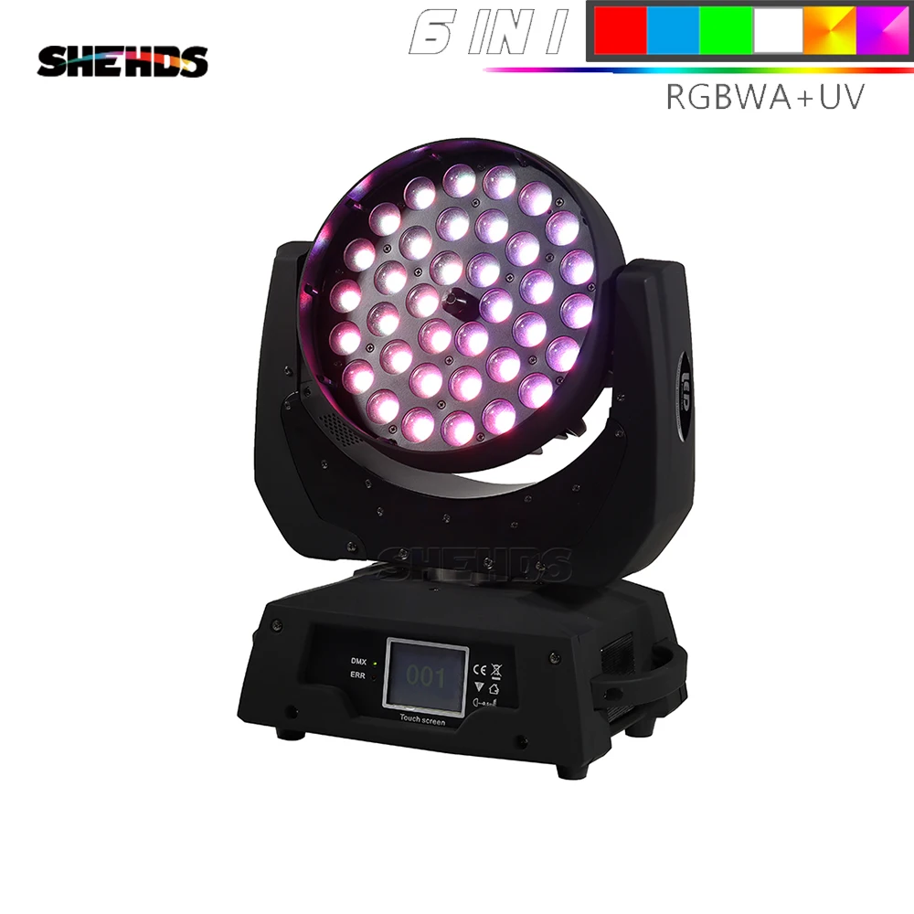 Touchscreen 36x18W RGBWA UV 6in1/LED Wash 7x12W Moving Head Wash Lichtprojektor Perfekt für DJ Disco
