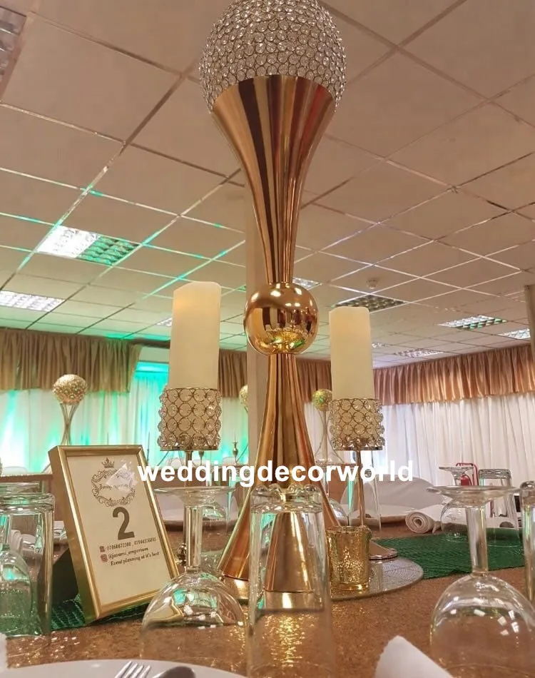 Hoher Kristallkandelaber für Hochzeit, Blumenständer, Herzstückdekoration, senyu0613
