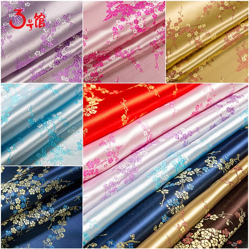 Chinesischen Stil Vintage Jacquard Stoff Cheongsam Brokat Satin Stoff Für Nähen Kleid Und DIY