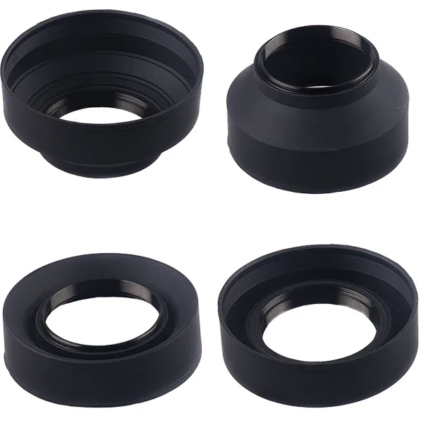 49 52 55 58 62 67 72 77 82mm 3-Bühne 3 in1 Faltbare Gummi Faltbare Objektiv Haube für canon nikon