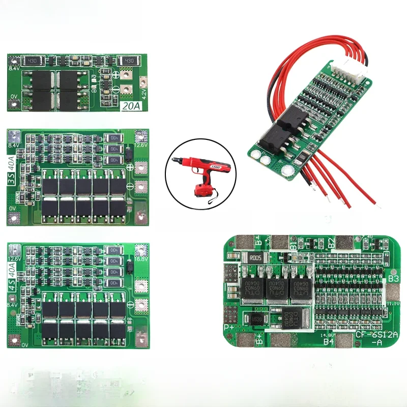 2S 3S 4S 5S 6S 10S 13S Li-Ion Lithium-Batterie 18650 Ladegerät PCB BMS Schutz Bord Für