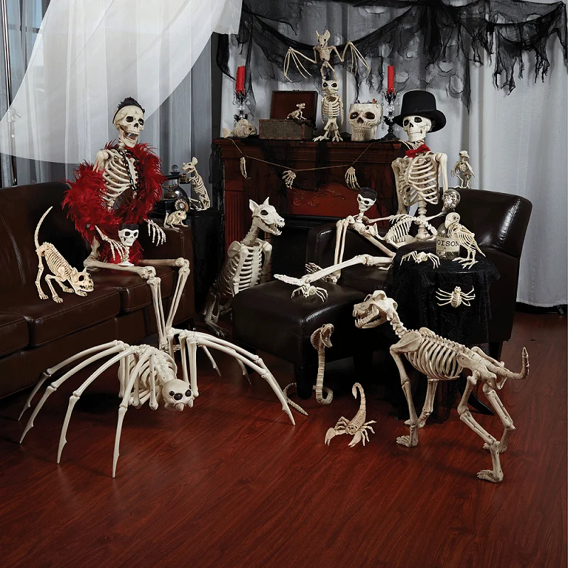 Hot Skeleton Drachen Hund Tier 100% Kunststoff Tier Skeleton Knochen Horror Halloween Prop Tier