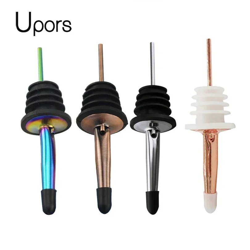 UPORS Weinausgießer 2/3Pcs Edelstahl Alkohol Schnaps Tüllen Flasche Dispenser Wein Flasche Stopper