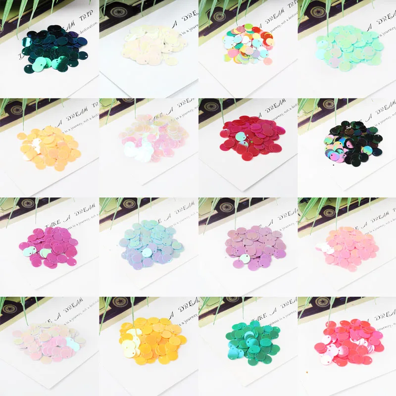 Neue PVC Flache Runde Lose Pailletten 10 gr/beutel Pailletten Nähen Handwerk DIY Zubehör für