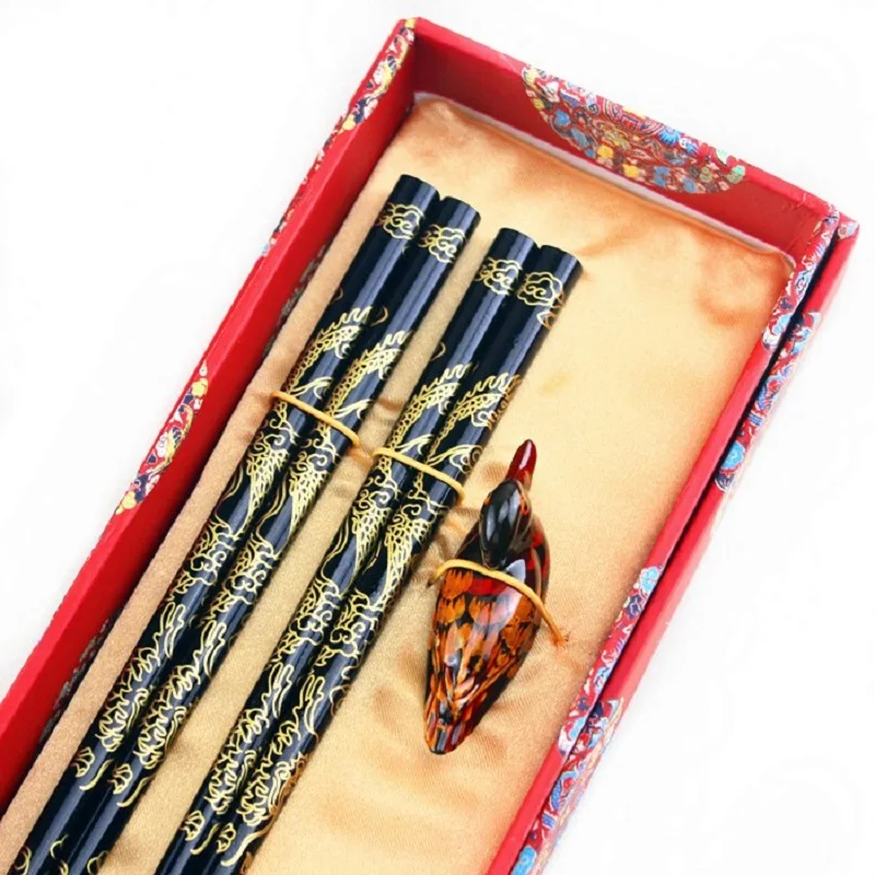 Geschenk Essstäbchen Business Geschenk chinesische Holz Drachen korn Hochzeit Geschenk Essstäbchen