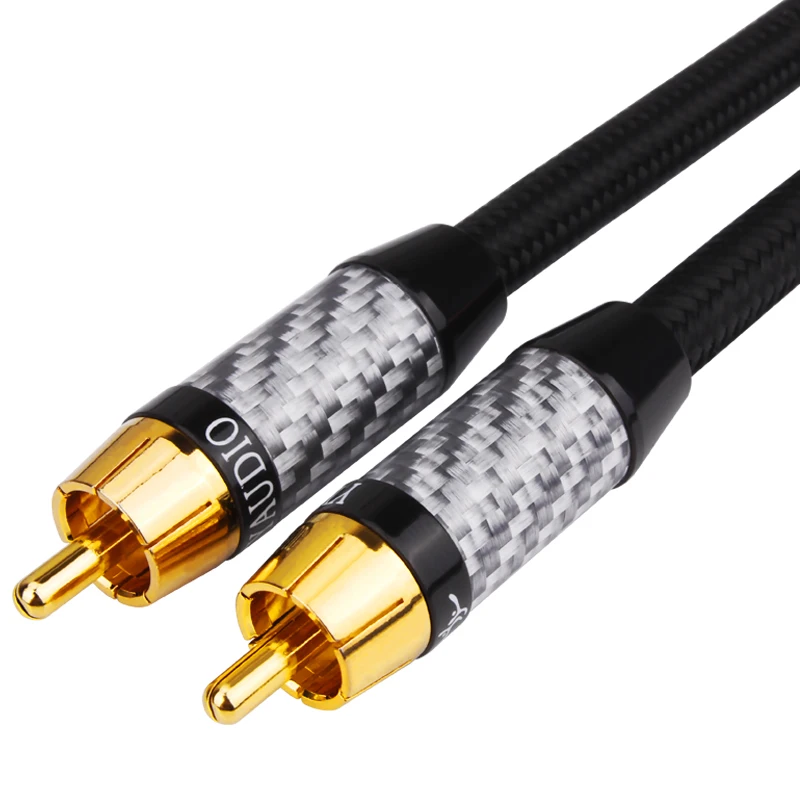 RCA zu RCA Stecker auf Männliche Digital Koaxialkabel Stereo Audio Kabel OD 7,0 Geflochtene 1M 2M 3m