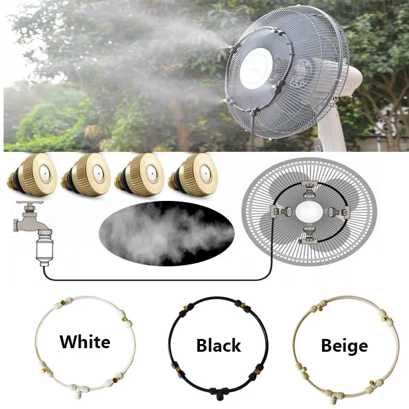 Garten Wasser Sprayer Tragbare Nebel Fan Ring Nebel Maker Sommer Kühlsystem Mit Messing Düsen Für