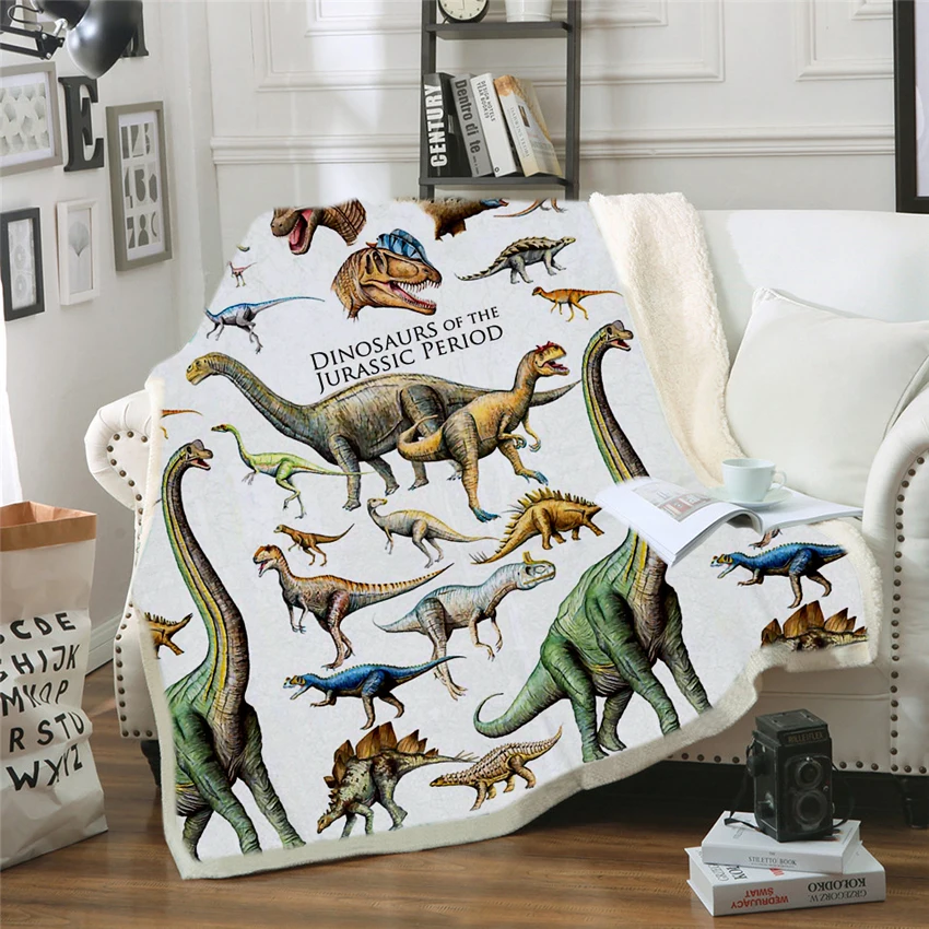Dinosaurier Decke Bettwäsche Blatt Sofa Abdeckung Werfen Nickerchen Decke Wie Matte Reise Picknick