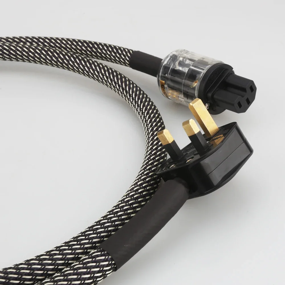 AC313 Hifi Audio OFC Power kabel mit Gold überzogen Schuko UK Power stecker UK Plug power kabel