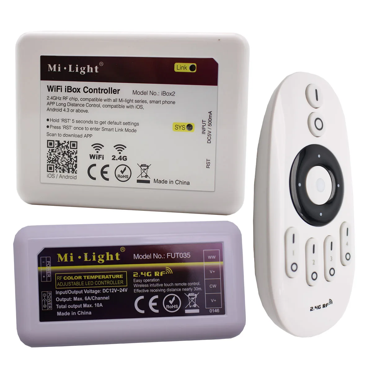 4-Zone CCT Mi Licht FUT035 007 iBox2 RF DIMMER Fernbedienung Drahtlosen Dimmbar Mit Alle Mi-Licht