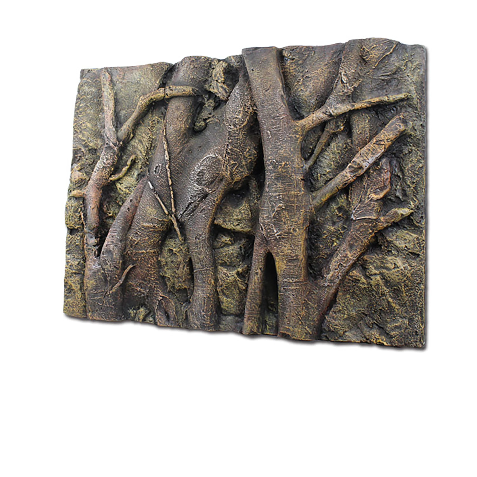 Reptil Box 3D Hintergrund Schaum Landschaftsbau baum wurzel Muster Gecko Eidechse Schildkröte