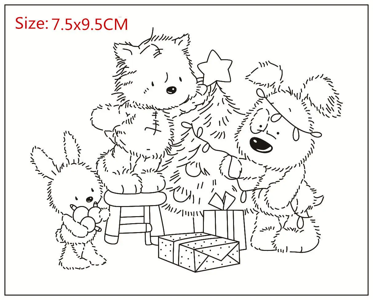 Tierischer transparenter Silikonstempel und Metallstempel/Siegel für DIY Scrapbooking/Fotoalbum,