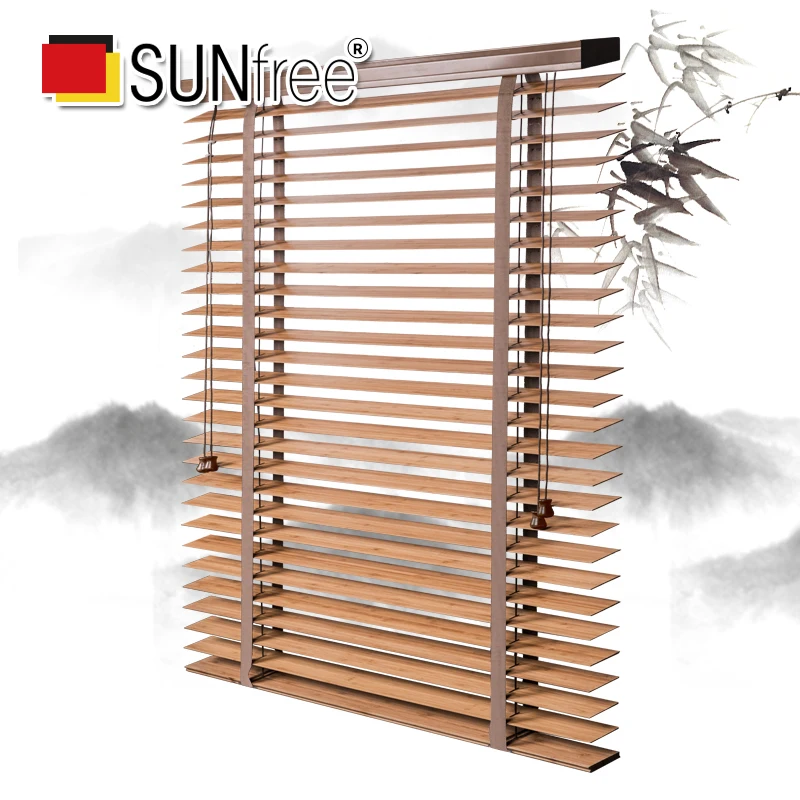 SUNfree 50mm Lamellen Umweltfreundliche Bambus Jalousien korrosion beständig langlebig bambus rollos