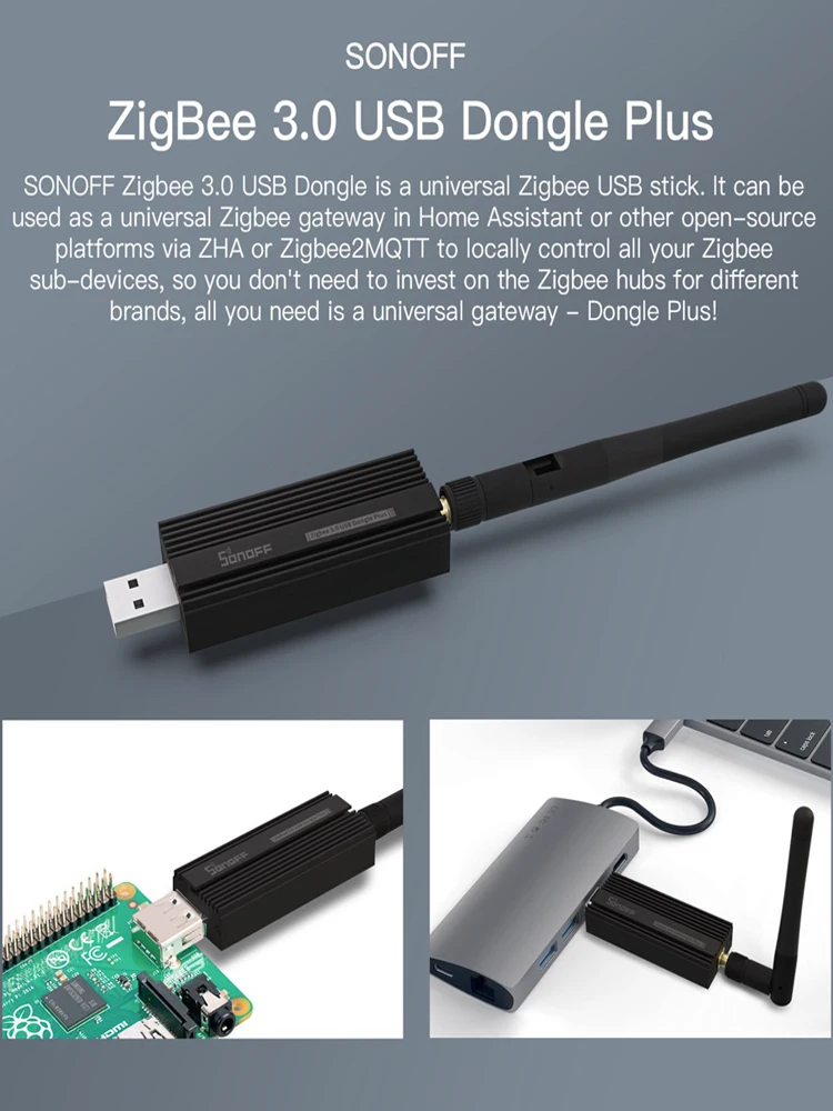 SONOFF Zigbee 3,0 USB Dongle Plus Universal Zigbee Gateway USB Stick Zigbee Hub über ZHA oder