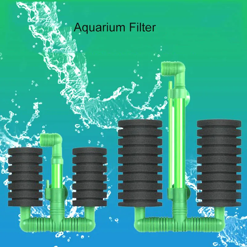 Aquarium Bio-Spong Filter Fish Tank Air Pumpe Skimmer Biochemischen Schwämme Filter Neue Grün Bio