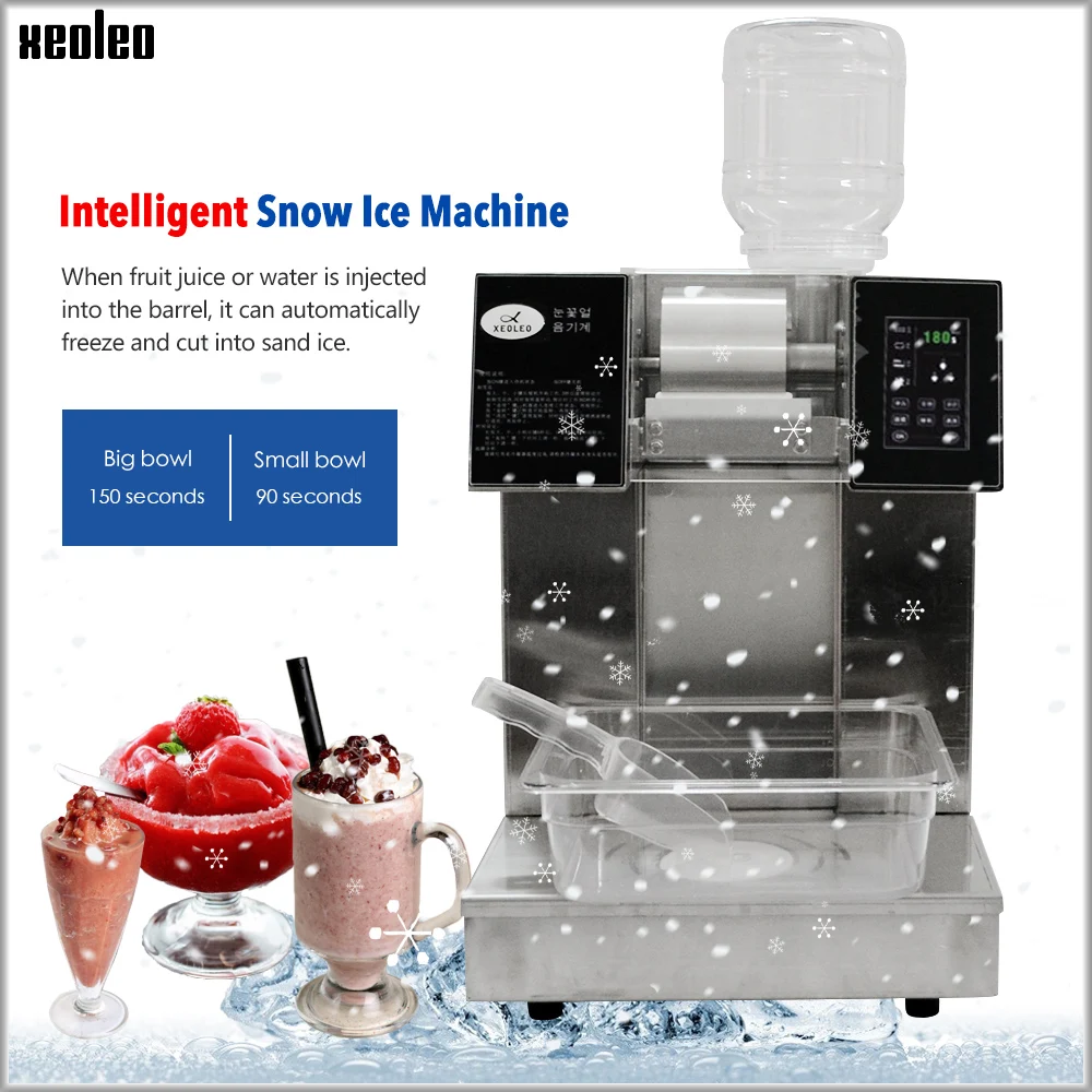 Xeoleo kommerzielle intelligente Schneeflocke Eismaschine 1200w Korea Bingsu Maschine Schnee kegel