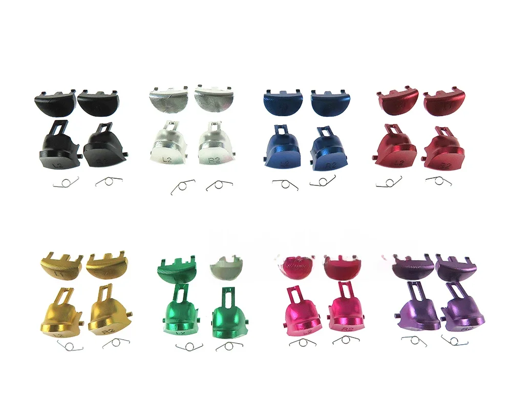 1Set Custom Aluminium Legierung Metall L1 R1 L2 R2 Trigger Tasten für PS4 Pro JDS 040 JDM 040 4,0