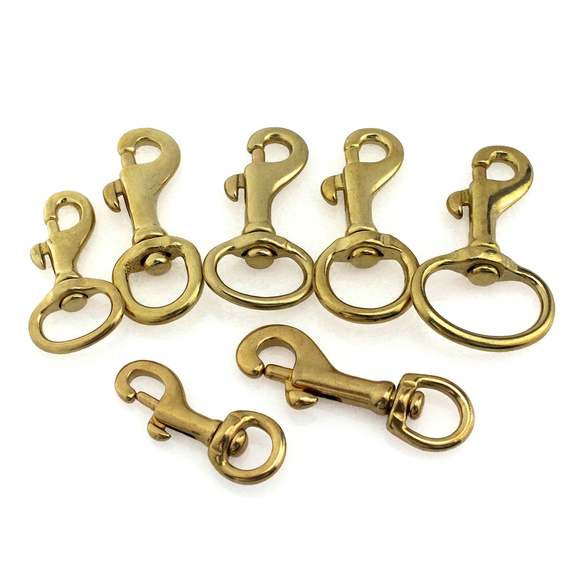 Solide Messing Trigger Swivel Eye Bolt Snap Haken Für gurtband Leder Handwerk Tasche Strap Gürtel