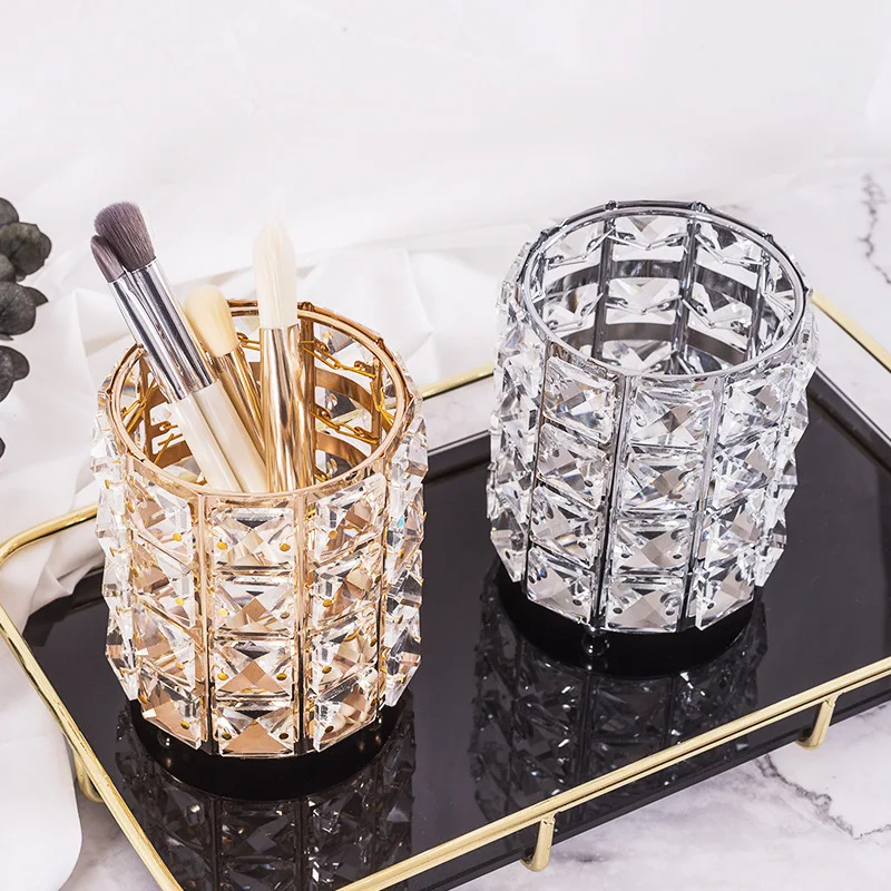 Mode Frauen Make-Up Pinsel Eimer Kristall Make-Up Pinsel Organizer Lagerung Eimer Augenbraue