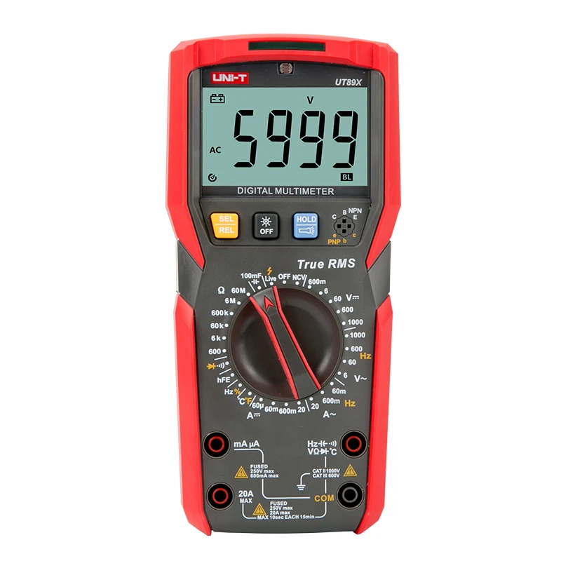 UNI-T multímetro digital amperímetro voltímetro ut89x/ut89xd capacitância tensão atual tester net